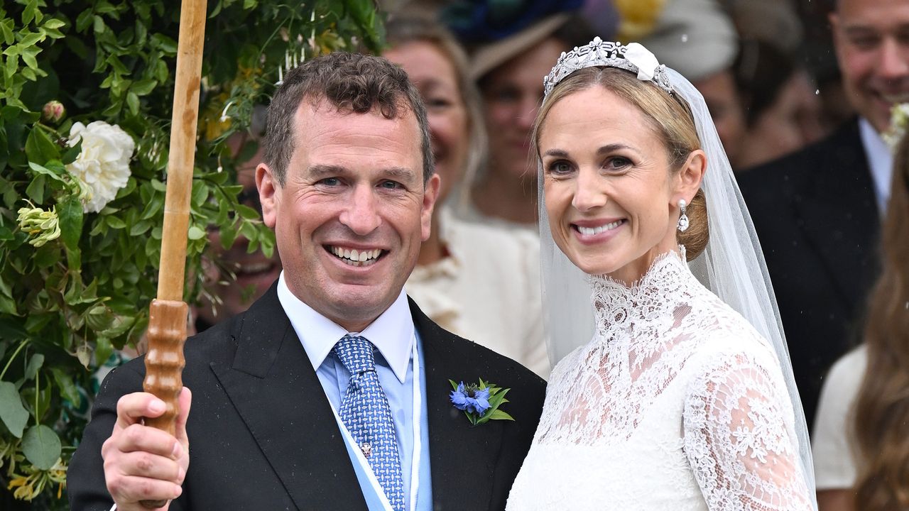 Harriet Sperling Wears Emilia Wickstead for Royal Wedding to Peter Phillips