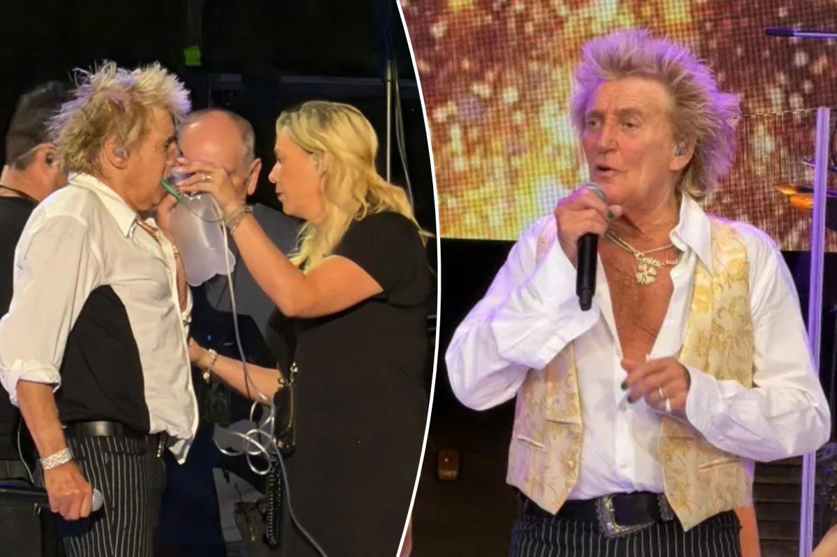 Rod Stewart Uses Oxygen Tank Onstage After Nearly Fainting at Utah Concert